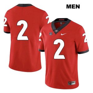 Men's Georgia Bulldogs NCAA #2 D'Wan Mathis Nike Stitched Red Legend Authentic No Name College Football Jersey OIH4454DB